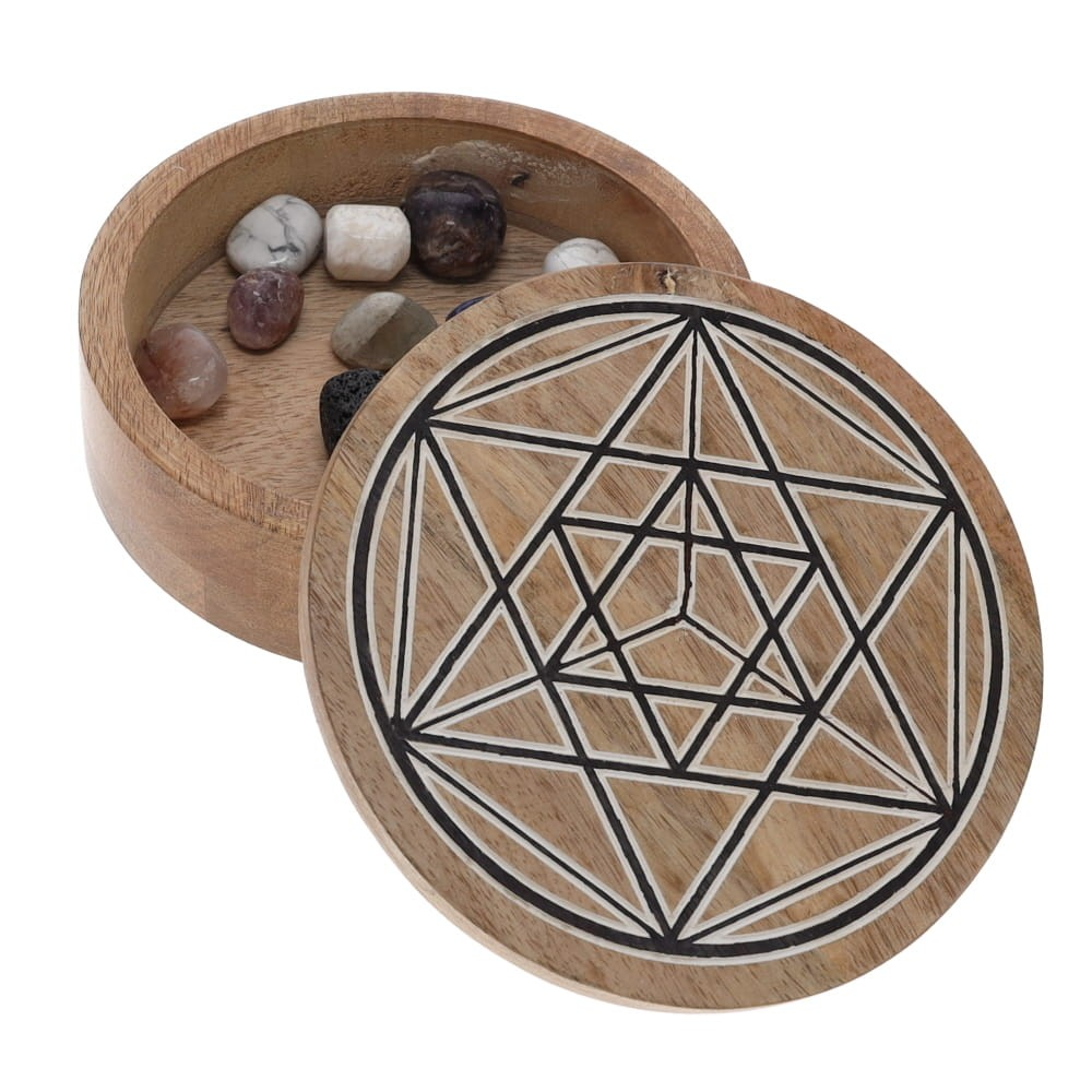 Metatron Wooden Grid Box