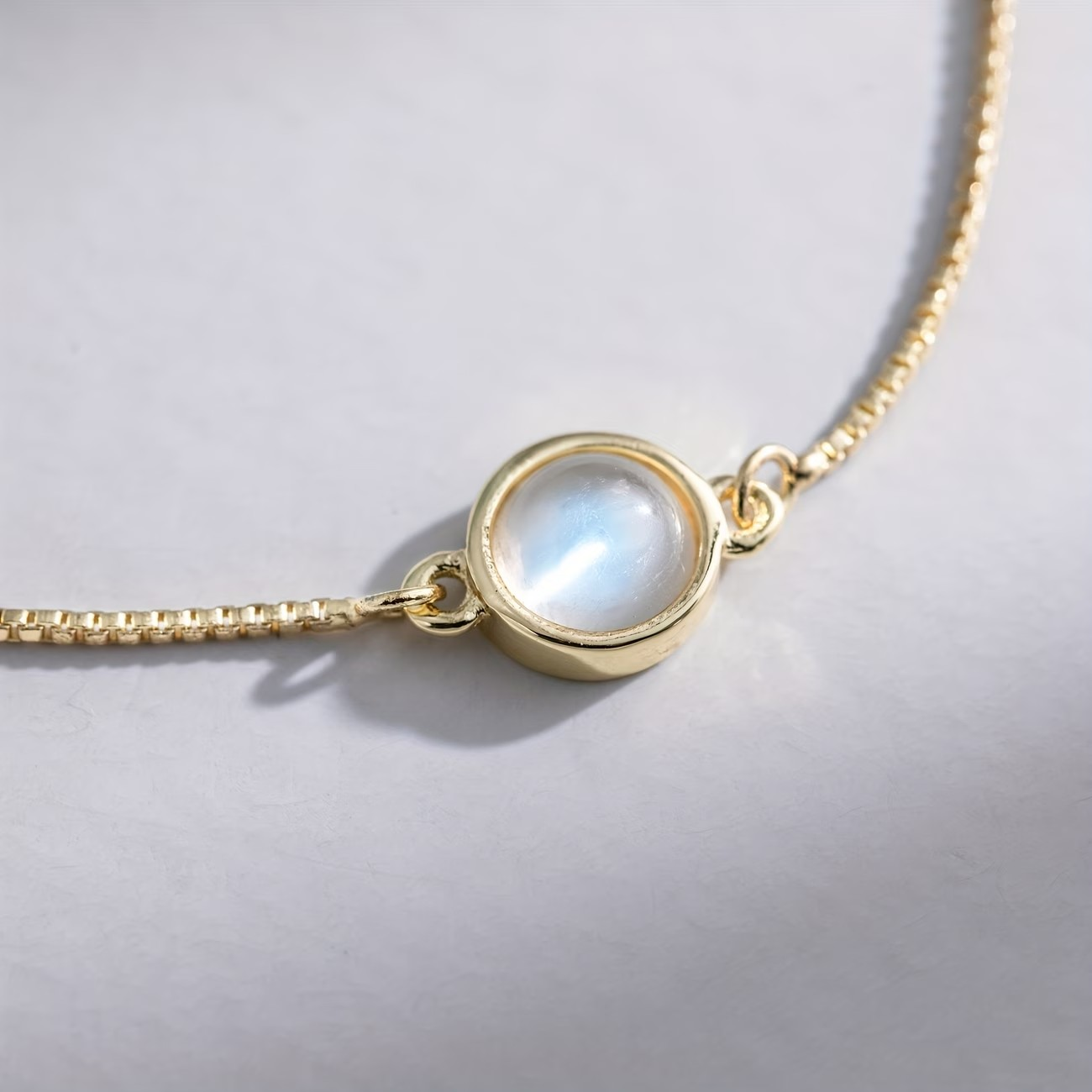 Moonstone 18K Gold Plated Bracelet