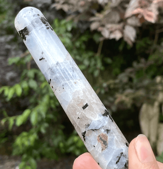 Rainbow Moonstone Massage Wand (Round) - Spirit and Stardust