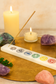 Selenite Seven Chakras Incense Holder – 25cm