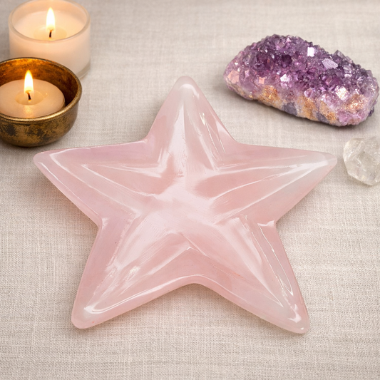 Pink Calcite Star Plate