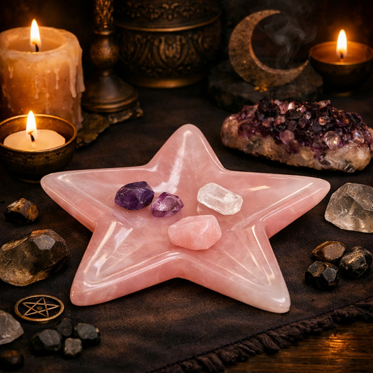 Pink Calcite Star Plate