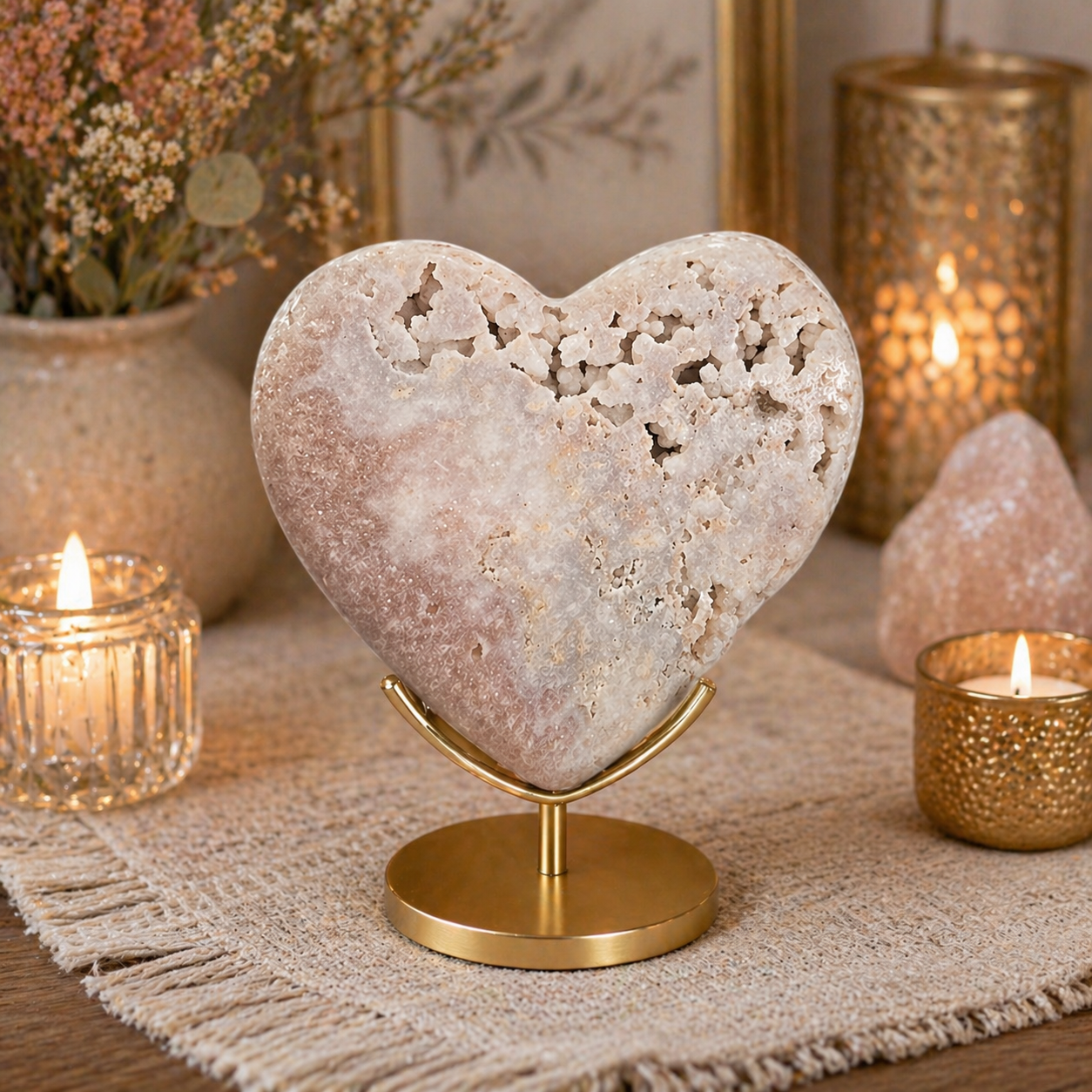 Pink Amethyst Heart PAH014