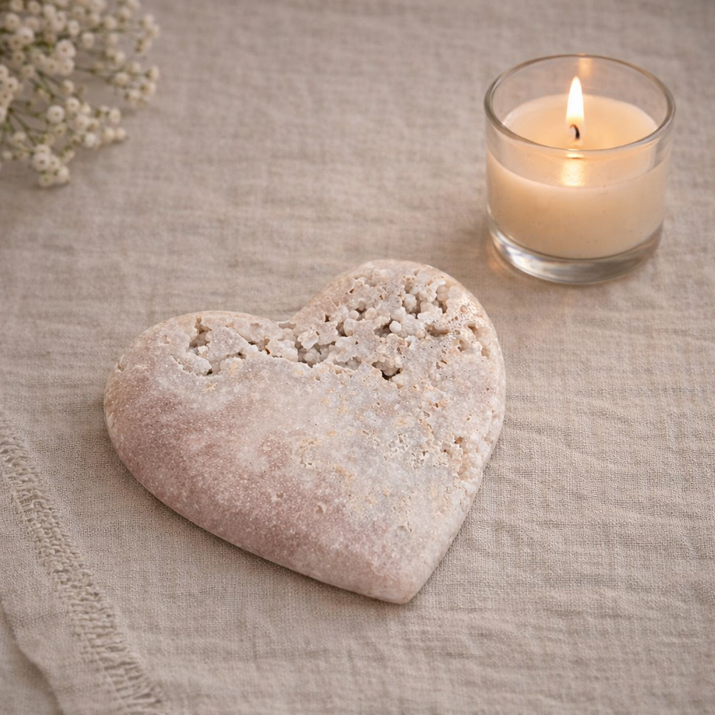 Pink Amethyst Heart PAH014