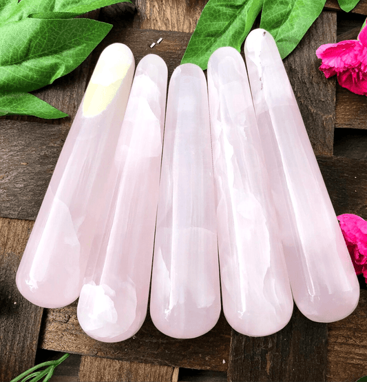 Mangano (Pink) Calcite Crystal Wand - Round - Spirit and Stardust