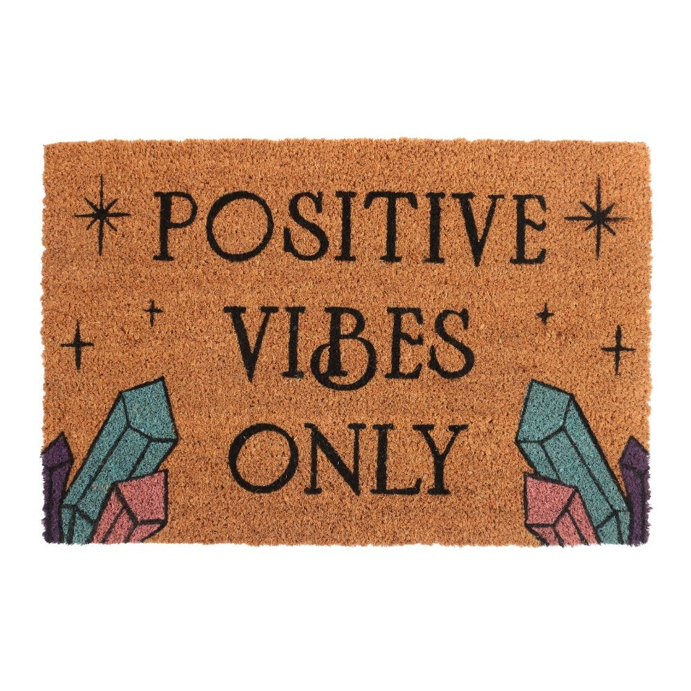 Positive Vibes Only Crystal Doormat