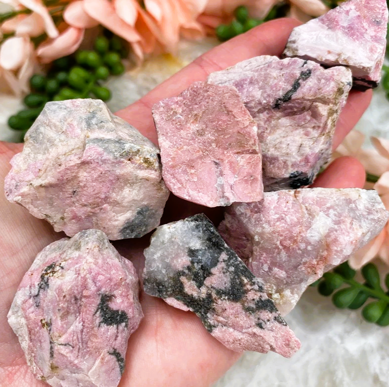Raw Rhodonite: The Stone of the Heart