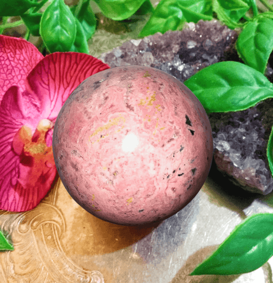 Rhodochrosite Crystal Sphere - Spirit and Stardust