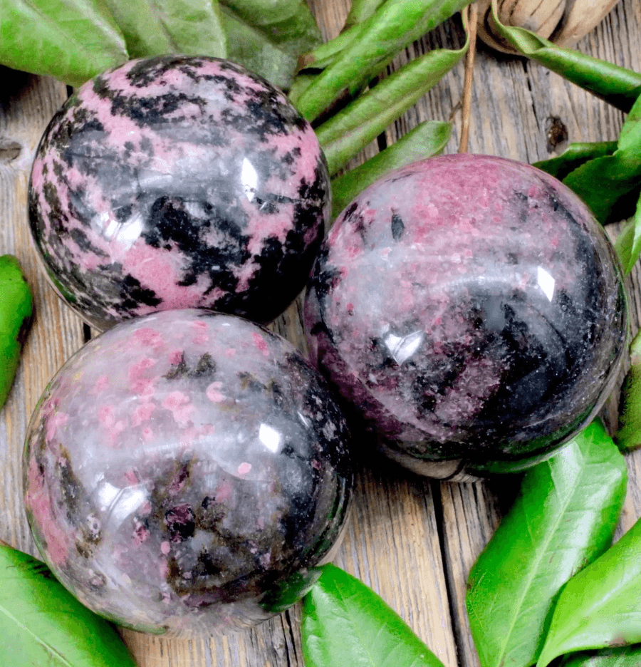 Rhodonite Crystal Sphere - Spirit and Stardust