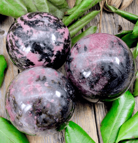 Rhodonite Crystal Sphere - Spirit and Stardust