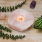 Rose Quartz Candle Holder (Raw)