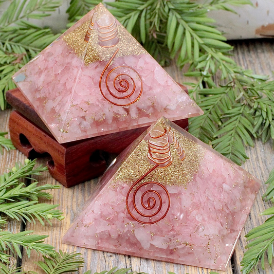 Rose Quartz Orgonite Pyramid
