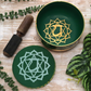 Brass Singing Bowl Gift Set - Green (12.5cm)