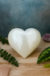 Selenite Heart with Angel Wings Engraving (70mm)