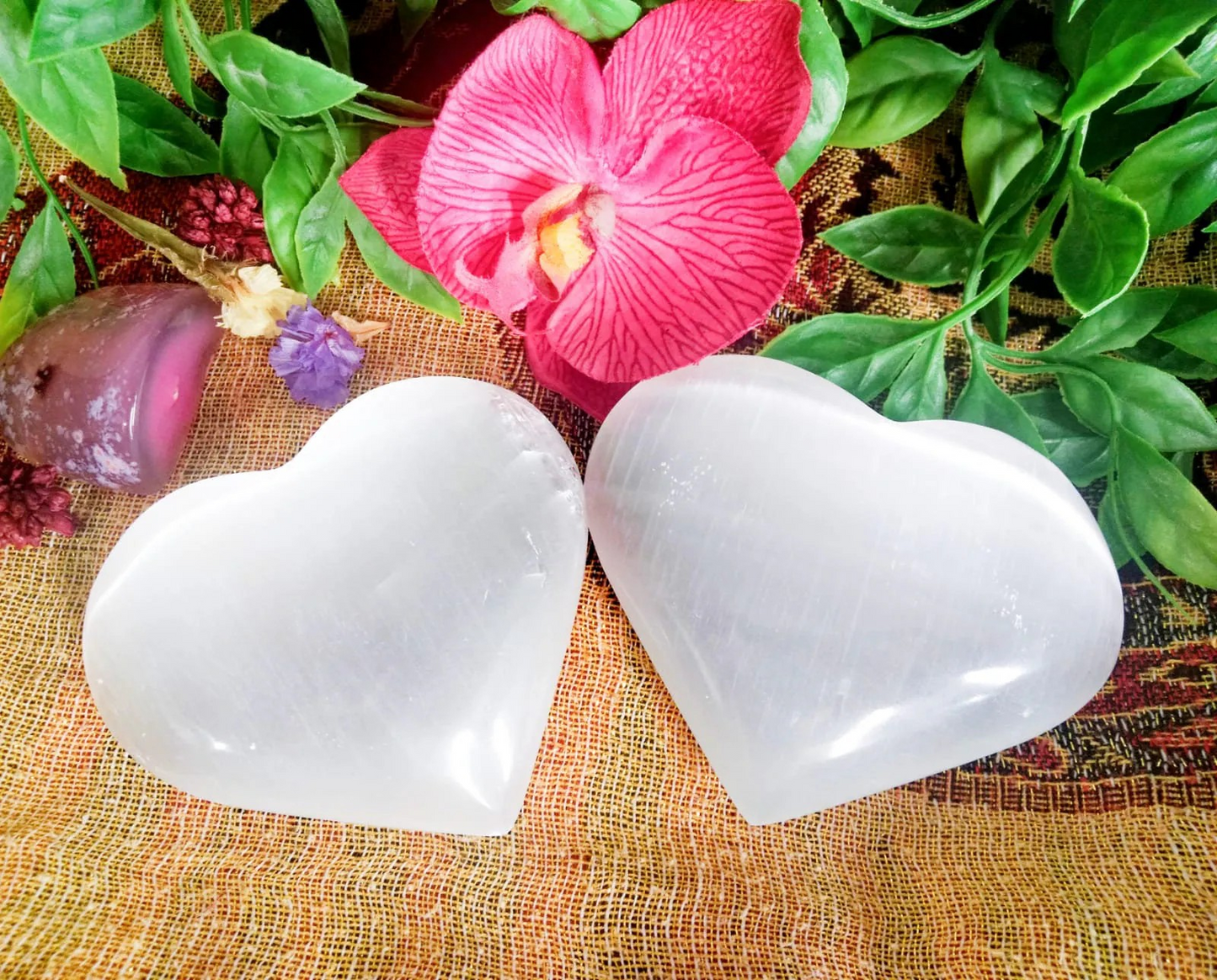 White Selenite Heart (70mm)
