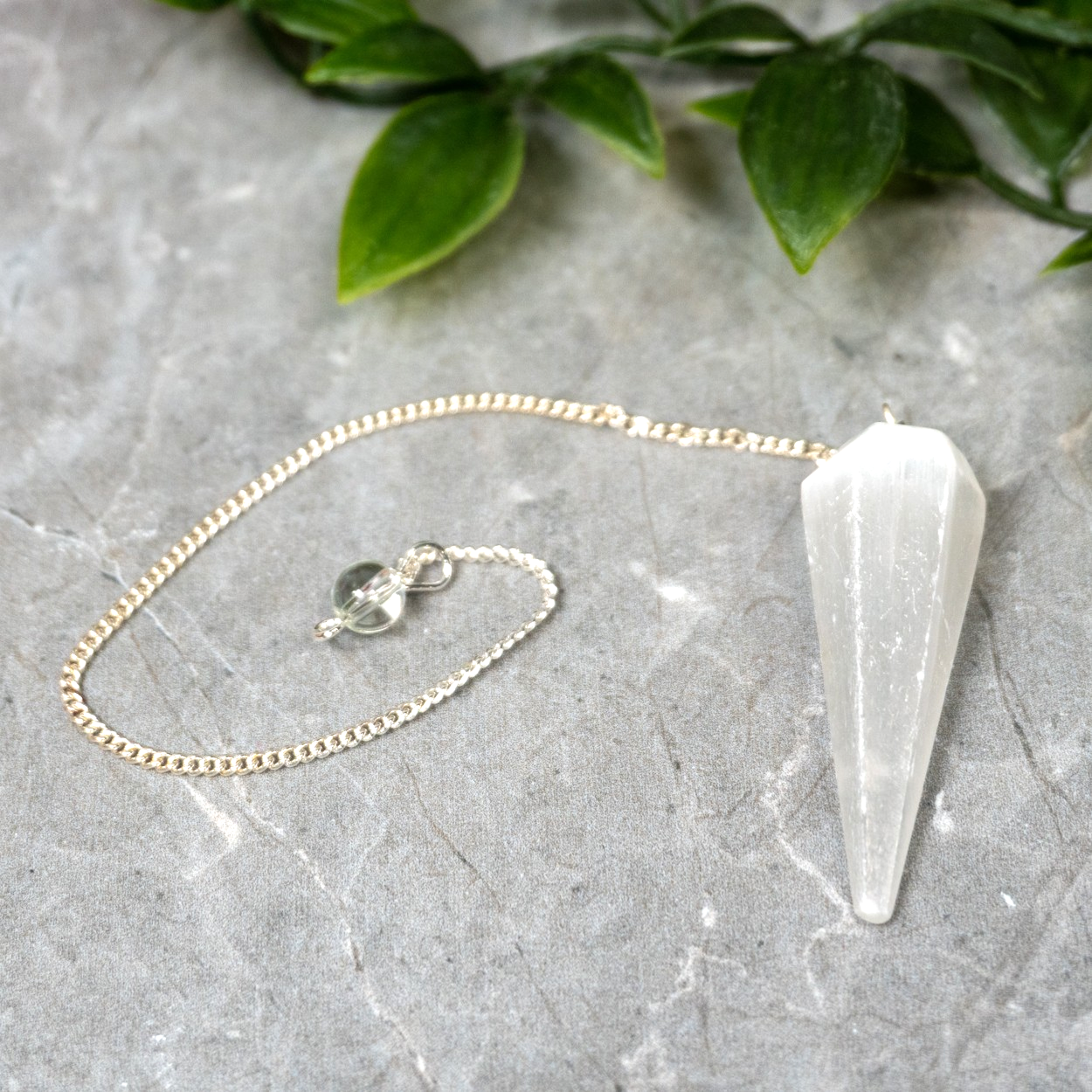 Selenite Hexagon Pendulum
