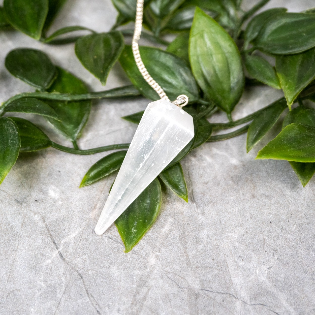 Selenite Hexagon Pendulum