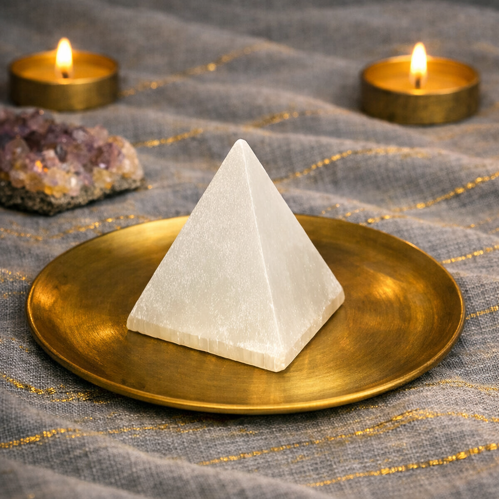 White Selenite Pyramid