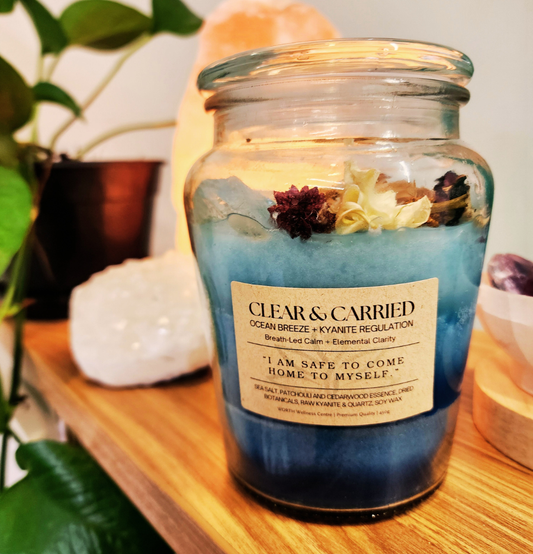 Clear & Carried Crystal Candle