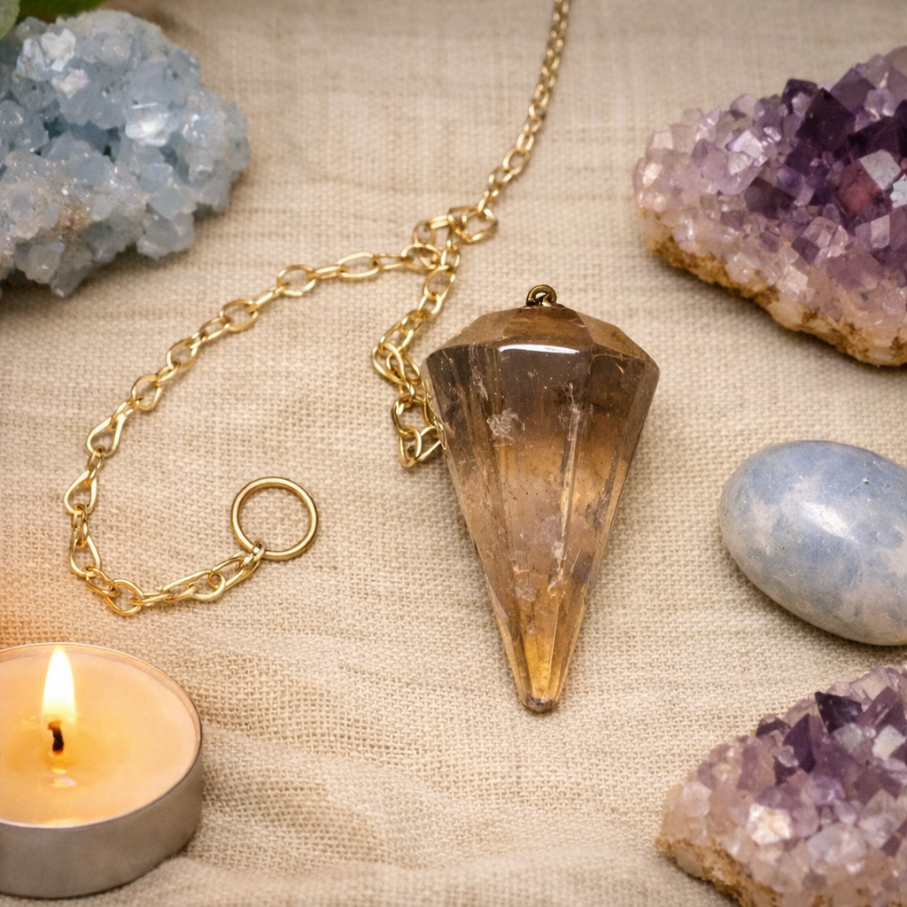 Smoky Quartz Hexagon Pendulum