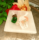Beautifully Carved and Polished White Selenite Square Bowl - Spirit and Stardust