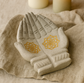 Stone Hands with Gold Lotus Print (15cm x 20cm)