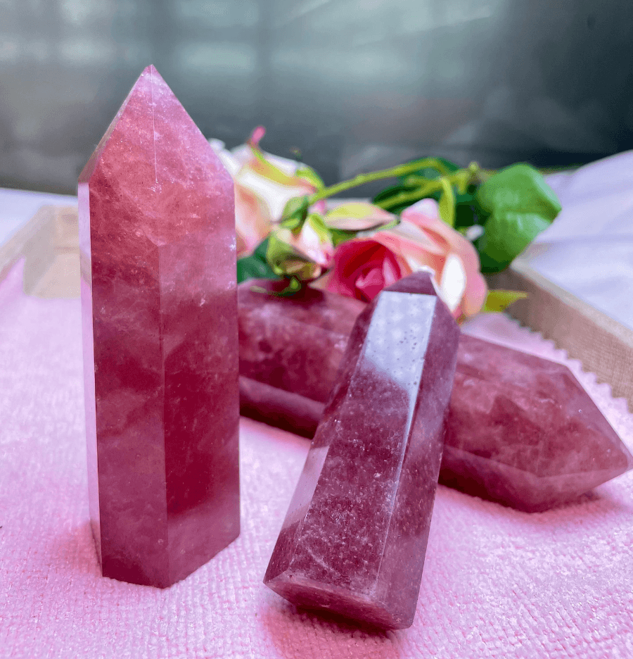 Strawberry Quartz Crystal Generator - Spirit and Stardust