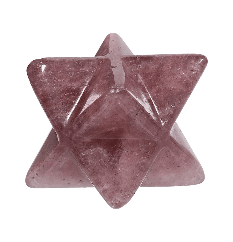Strawberry Quartz Crystal Merkaba - Spirit and Stardust