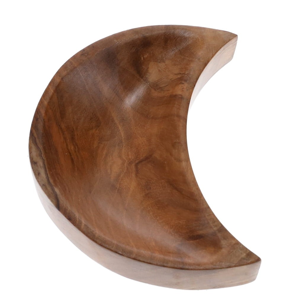 Crescent Moon Teak Wood Bowl (11.5cm x 9cm x 2.5cm)