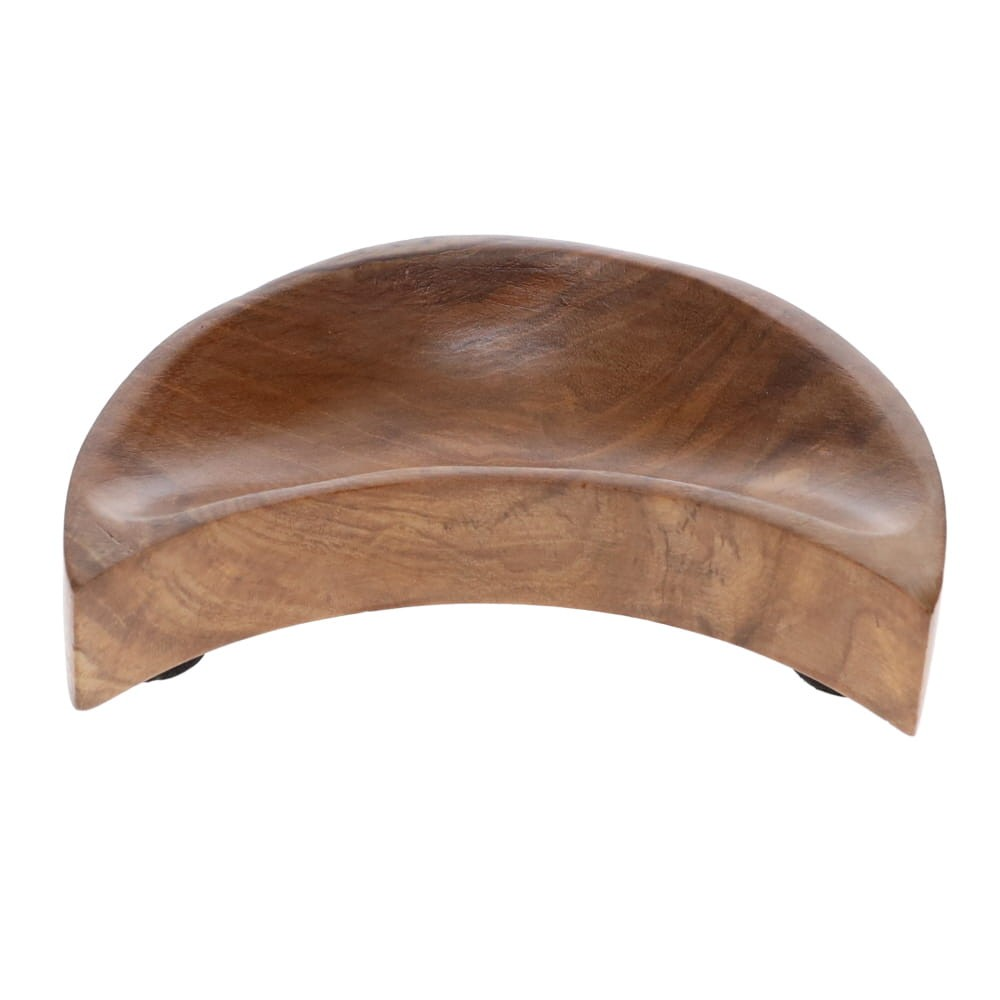 Crescent Moon Teak Wood Bowl (11.5cm x 9cm x 2.5cm)