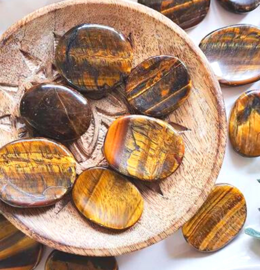 Tiger's Eye Crystal Worry Stone
