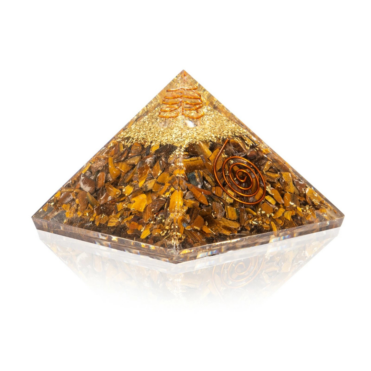 Tiger's Eye Orgonite Pyramid