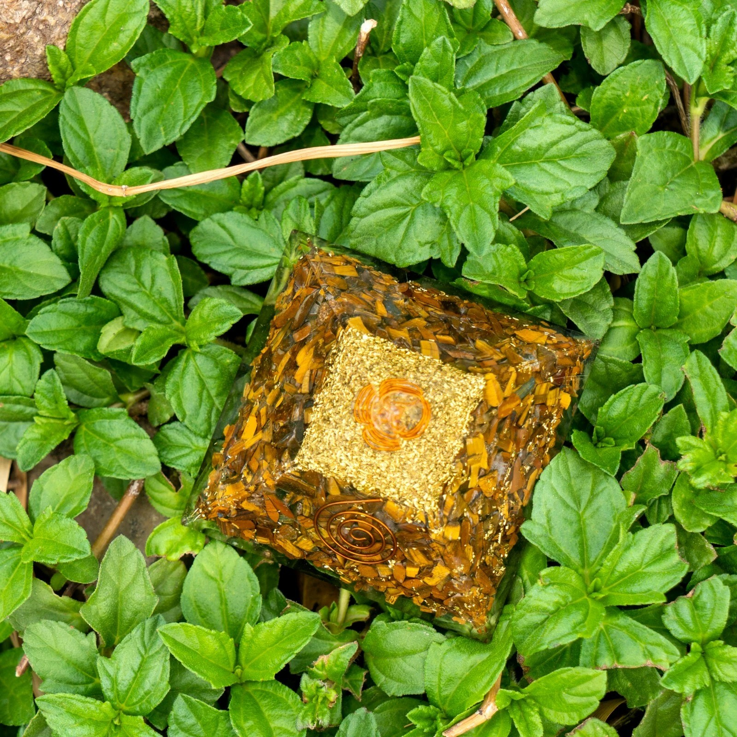 Tiger's Eye Orgonite Pyramid