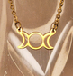 Triple Goddess Moon Necklace