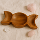 Triple Moon Teak Wood Bowl (22cm x 10cm x 2cm)
