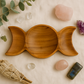 Triple Moon Teak Wood Bowl (22cm x 10cm x 2cm)