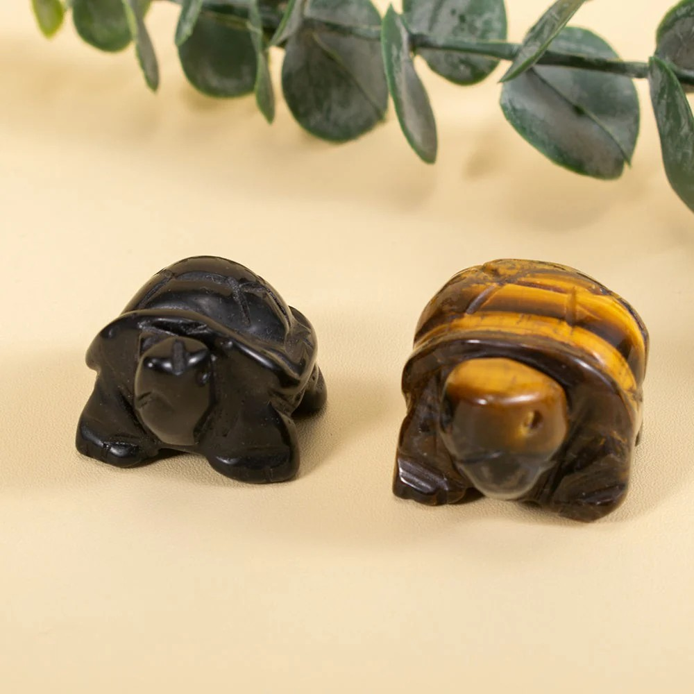 Carved Crystal Turtles (Various)