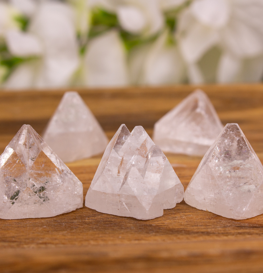 White Apophyllite Natural Points – Small