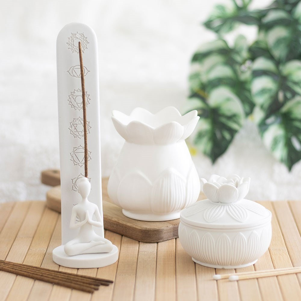 Lotus Meditation Figure Chakra Incense Holder 