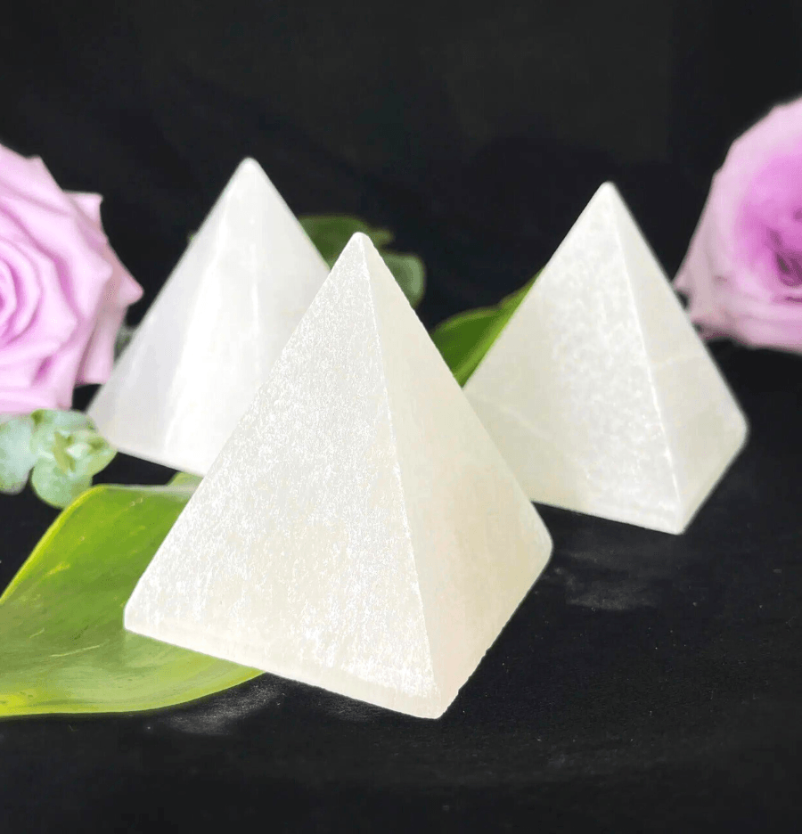 White Selenite Pyramid - Spirit and Stardust