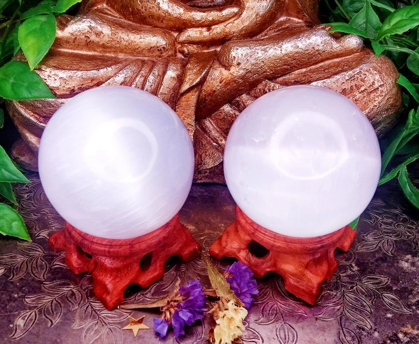 White Selenite Sphere