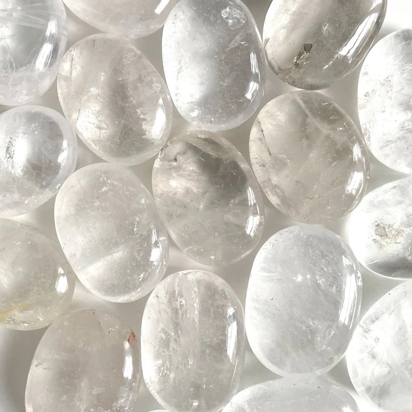 Clear Quartz Palm Stone For The Spirit