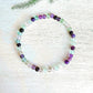 Amethyst, Lepidolite, Quartz, Rainbow Jasper, and Fluorite Bracelet Set for Sacred Balance (4mm)