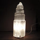 White Selenite Tower Lamp