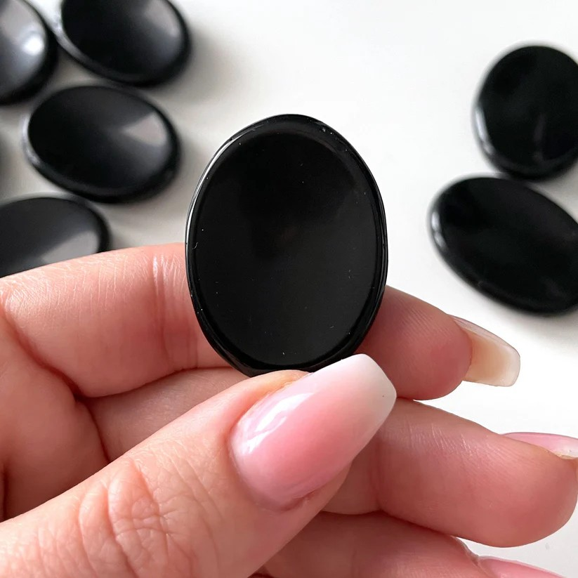 Black Obsidian Worry Stone