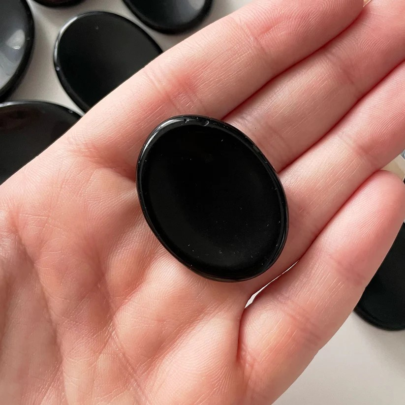 Black Obsidian Worry Stone