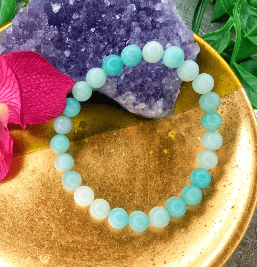 Amazonite Bracelet For Chakra Cleansing (6mm Beads) - Spirit and Stardust