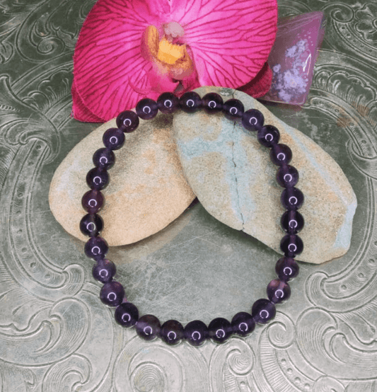 Amethyst Bracelet For Manifestation (6mm Beads) - Spirit and Stardust