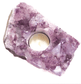 Amethyst Druze Crystal Candle Holder (Raw) - Spirit and Stardust