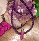 Amethyst Crystal Mala Bead Necklace - Spirit and Stardust